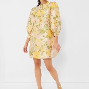 NWT L Tuckernuck Pomander Place Yellow and Green Floral Mini Dress